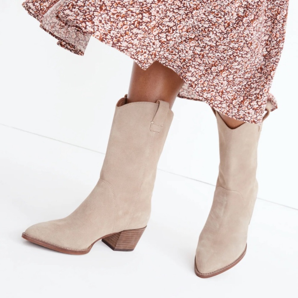 Madewell Suede Western Boots - The Cassity